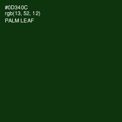 #0D340C - Palm Leaf Color Image