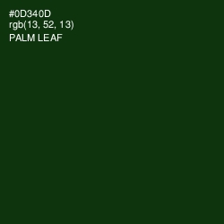 #0D340D - Palm Leaf Color Image