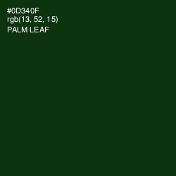 #0D340F - Palm Leaf Color Image