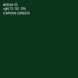 #0D341D - Cardin Green Color Image