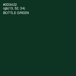 #0D3422 - Bottle Green Color Image