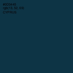 #0D3445 - Cyprus Color Image