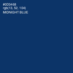 #0D3468 - Midnight Blue Color Image