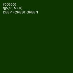 #0D3500 - Deep Forest Green Color Image