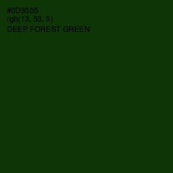 #0D3505 - Deep Forest Green Color Image