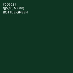 #0D3521 - Bottle Green Color Image