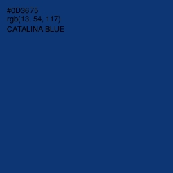 #0D3675 - Catalina Blue Color Image