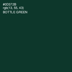#0D372B - Bottle Green Color Image