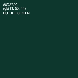 #0D372C - Bottle Green Color Image