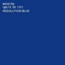 #0D3783 - Resolution Blue Color Image