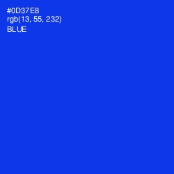 #0D37E8 - Blue Color Image