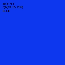 #0D37EF - Blue Color Image