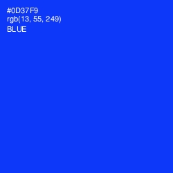 #0D37F9 - Blue Color Image