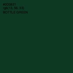 #0D3821 - Bottle Green Color Image