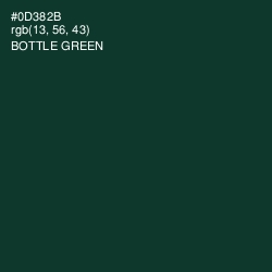 #0D382B - Bottle Green Color Image