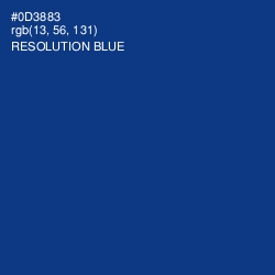 #0D3883 - Resolution Blue Color Image