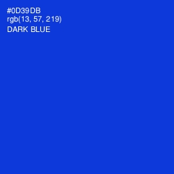 #0D39DB - Dark Blue Color Image