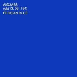 #0D3AB8 - Persian Blue Color Image