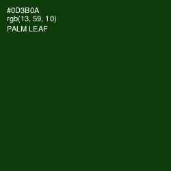 #0D3B0A - Palm Leaf Color Image