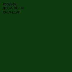 #0D3B0E - Palm Leaf Color Image