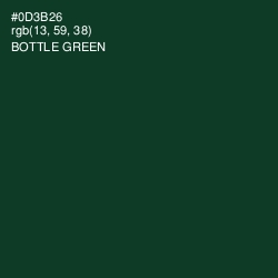 #0D3B26 - Bottle Green Color Image