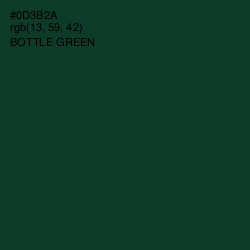 #0D3B2A - Bottle Green Color Image