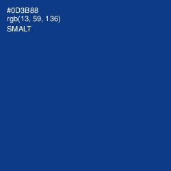 #0D3B88 - Smalt Color Image