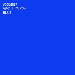 #0D3BEF - Blue Color Image