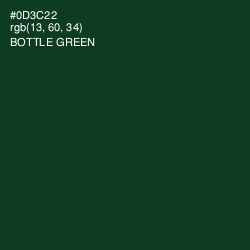 #0D3C22 - Bottle Green Color Image