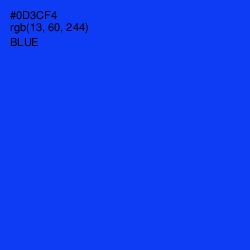 #0D3CF4 - Blue Color Image