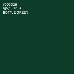 #0D3D28 - Bottle Green Color Image