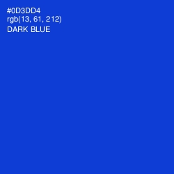 #0D3DD4 - Dark Blue Color Image