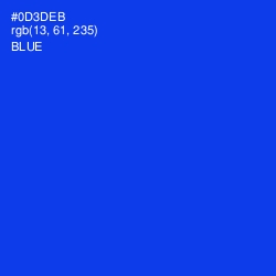 #0D3DEB - Blue Color Image