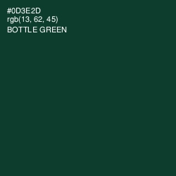 #0D3E2D - Bottle Green Color Image