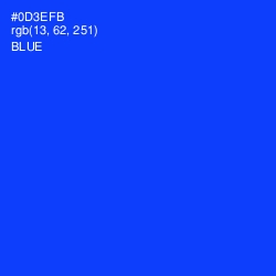 #0D3EFB - Blue Color Image