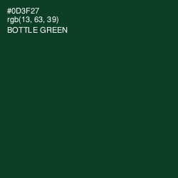 #0D3F27 - Bottle Green Color Image