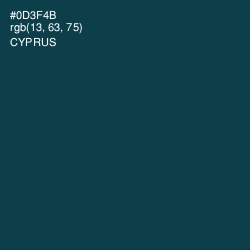 #0D3F4B - Cyprus Color Image