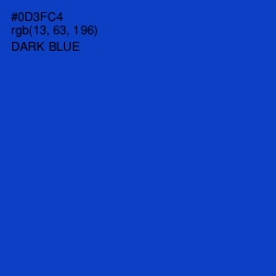 #0D3FC4 - Dark Blue Color Image