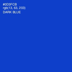 #0D3FCB - Dark Blue Color Image