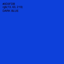 #0D3FDB - Dark Blue Color Image