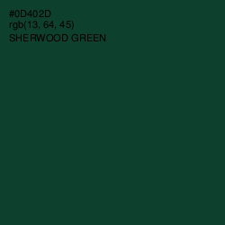 #0D402D - Sherwood Green Color Image