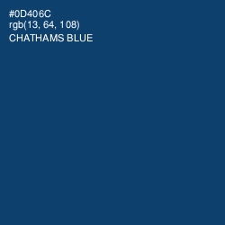 #0D406C - Chathams Blue Color Image