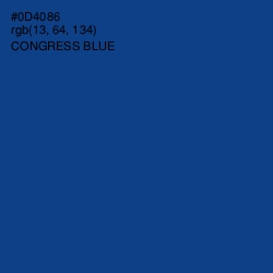 #0D4086 - Congress Blue Color Image