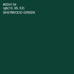 #0D4134 - Sherwood Green Color Image