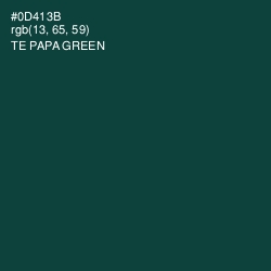 #0D413B - Te Papa Green Color Image