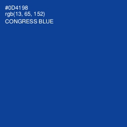 #0D4198 - Congress Blue Color Image