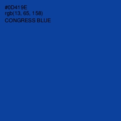 #0D419E - Congress Blue Color Image