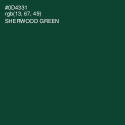 #0D4331 - Sherwood Green Color Image