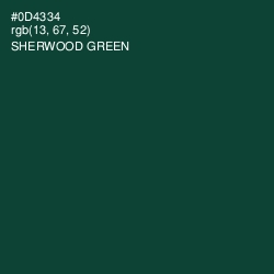 #0D4334 - Sherwood Green Color Image