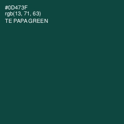 #0D473F - Te Papa Green Color Image